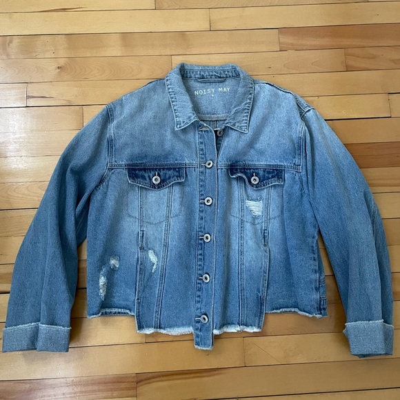 NOISY MAY - Reversed Style Denim Jacket - Picture 1 of 7
